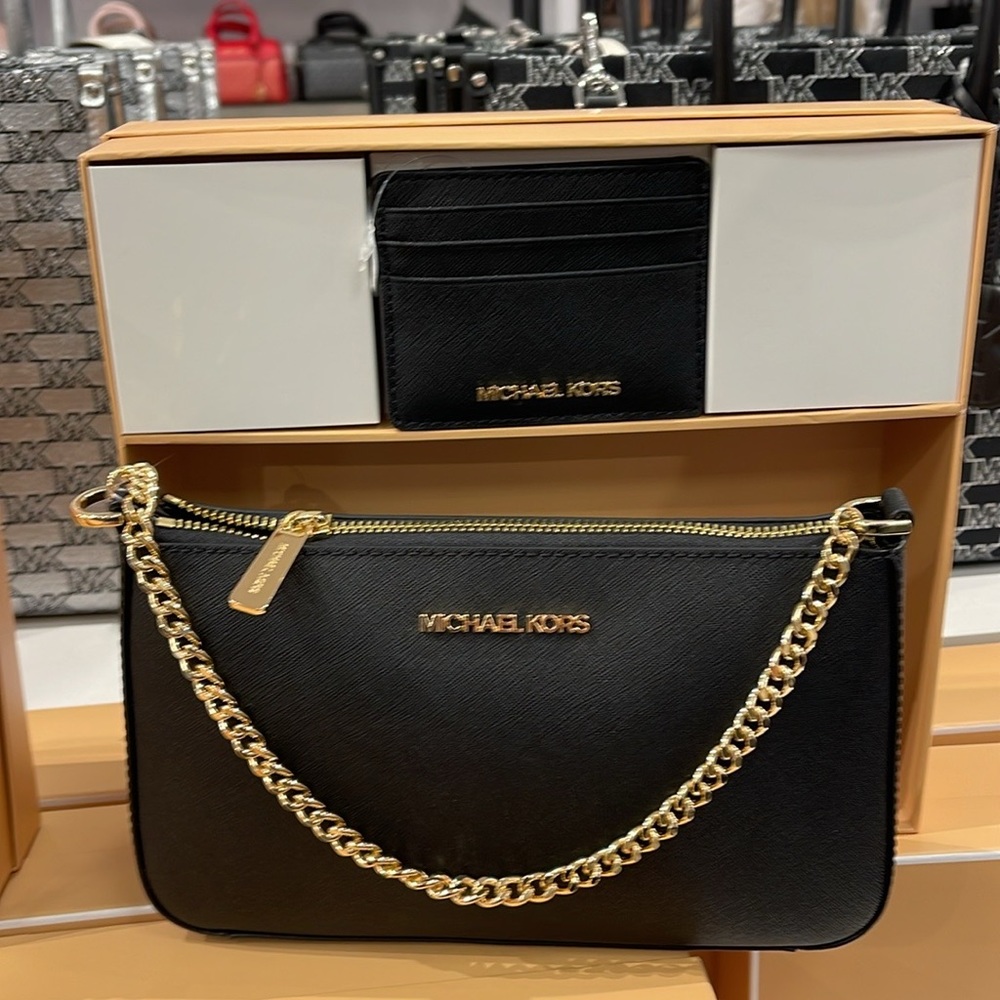 MICHAEL KORS 
Jet Set Md Crossbody XBody Shoulder Bag + Card Holder Boxed Set - Picture 4 of 16